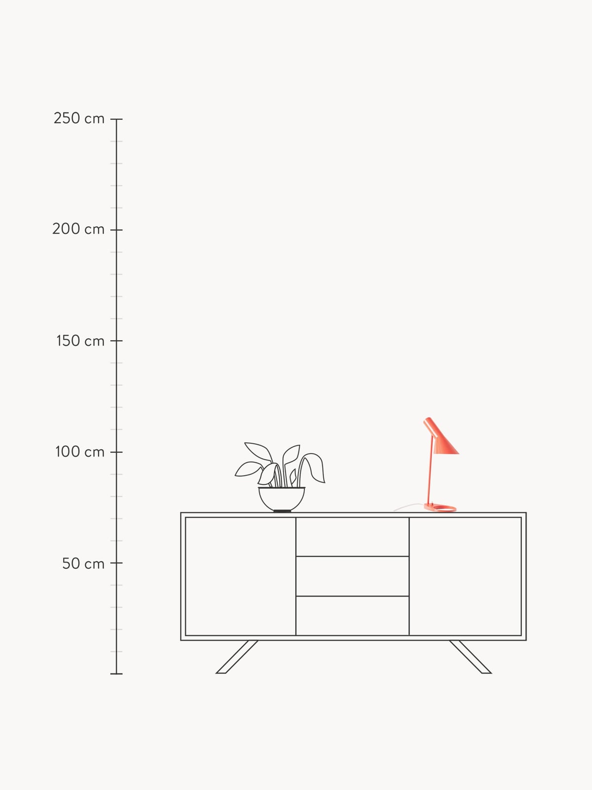 AJ Desk Lamp, various sizes