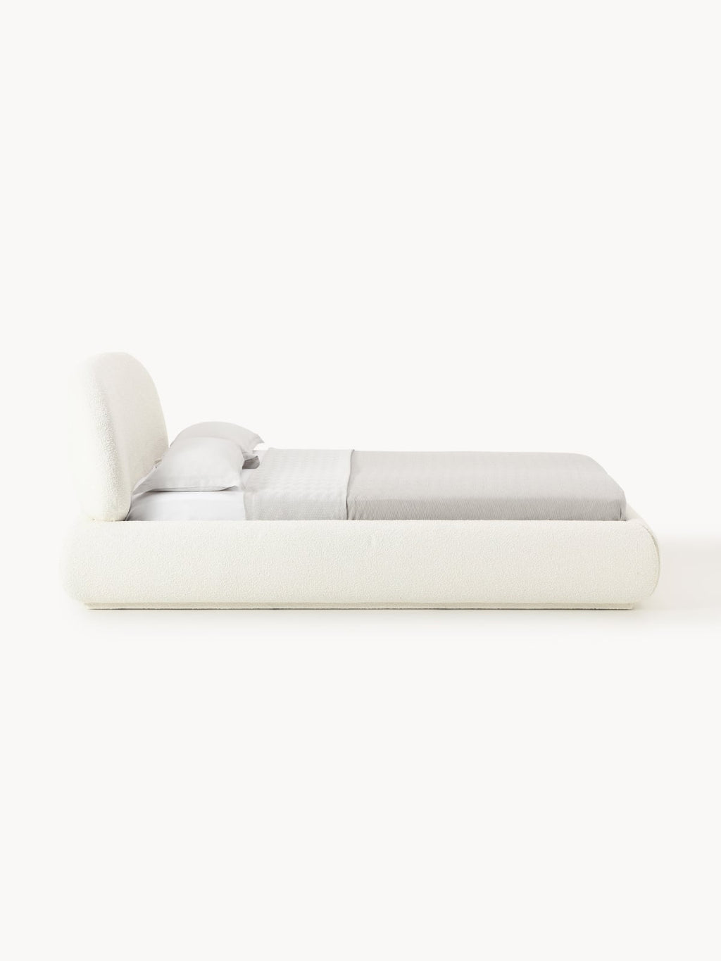 Alba Upholstered Bouclé Bed with Storage