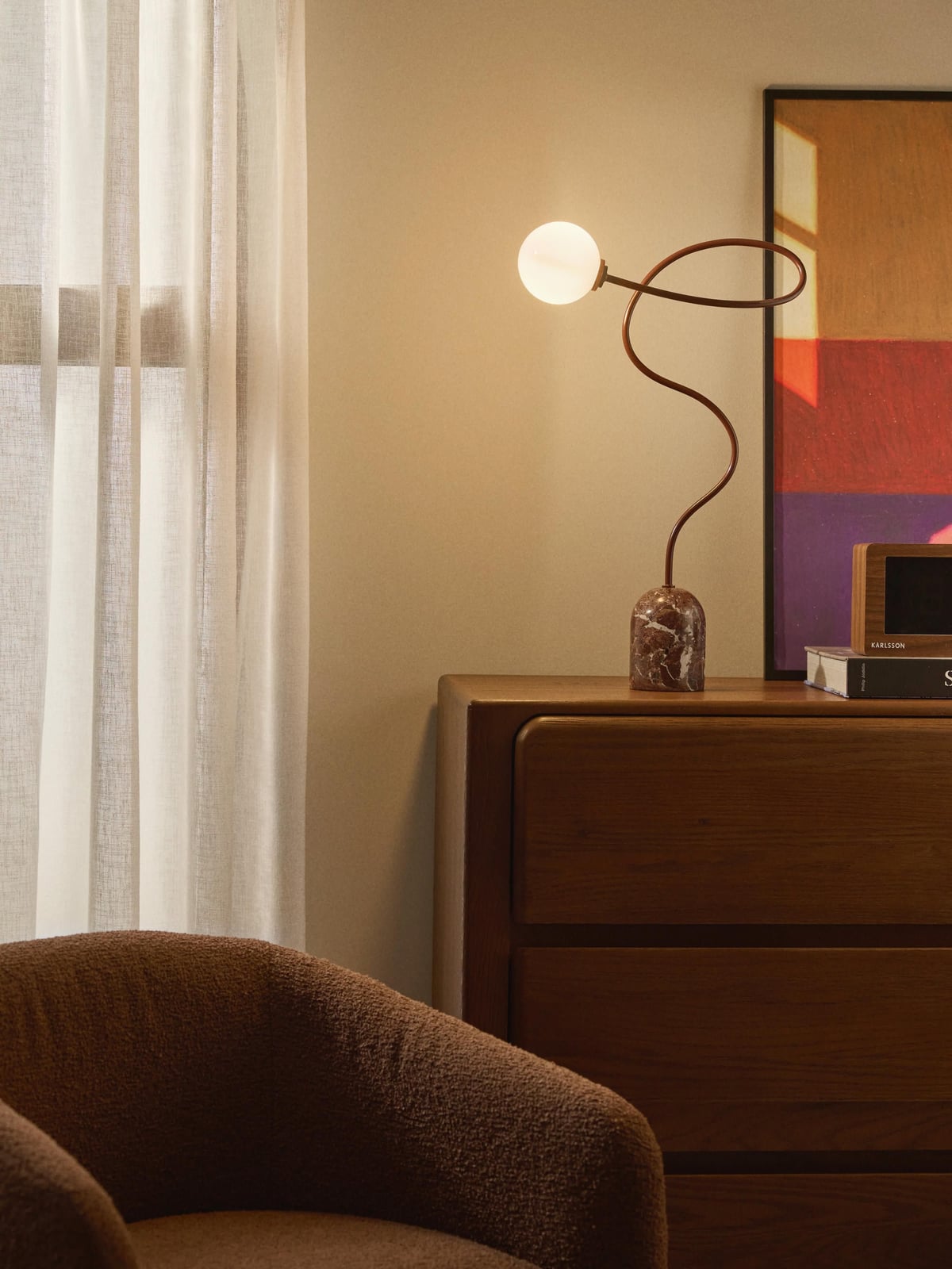 Alina Table Lamp with Marble Base