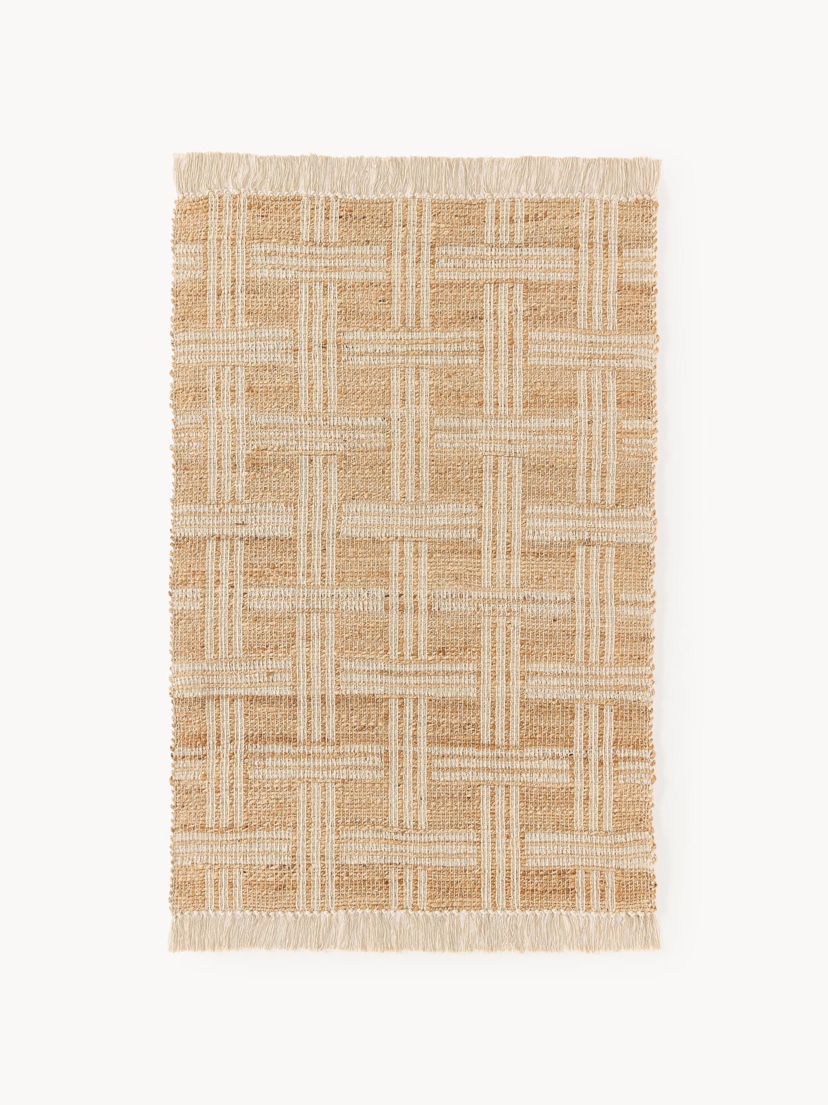 Almir Handwoven Jute Rug with Fringes