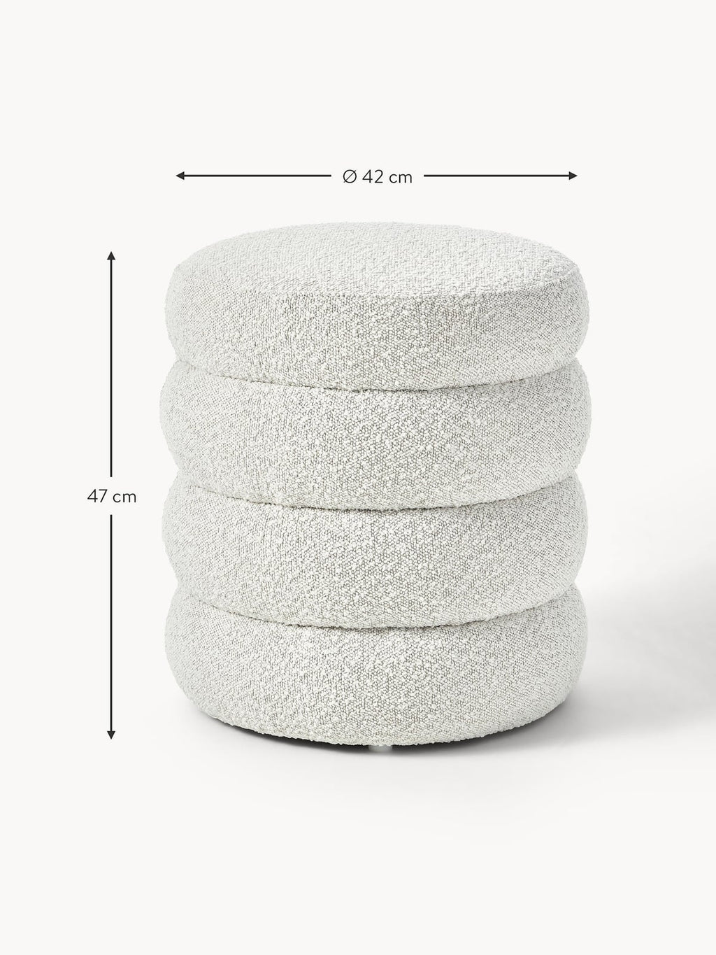 Alto Bouclé Upholstered Stool