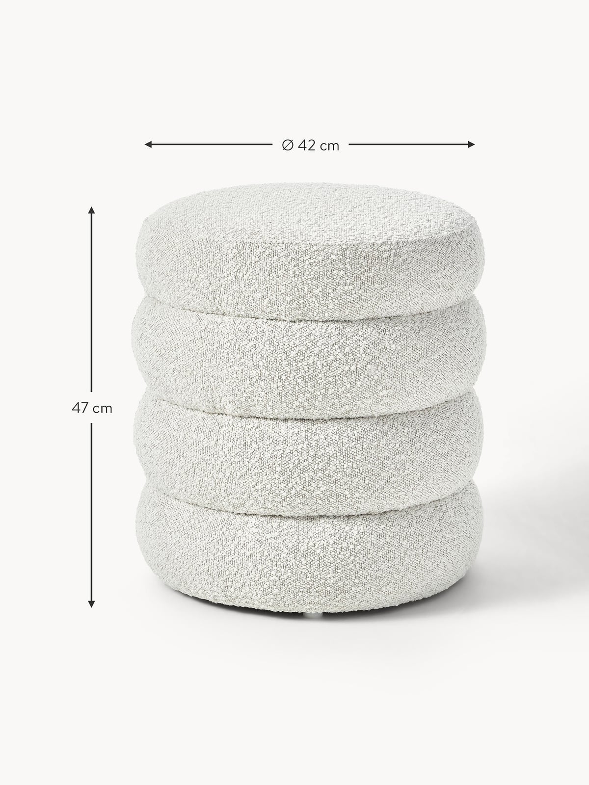 Alto Bouclé Upholstered Stool