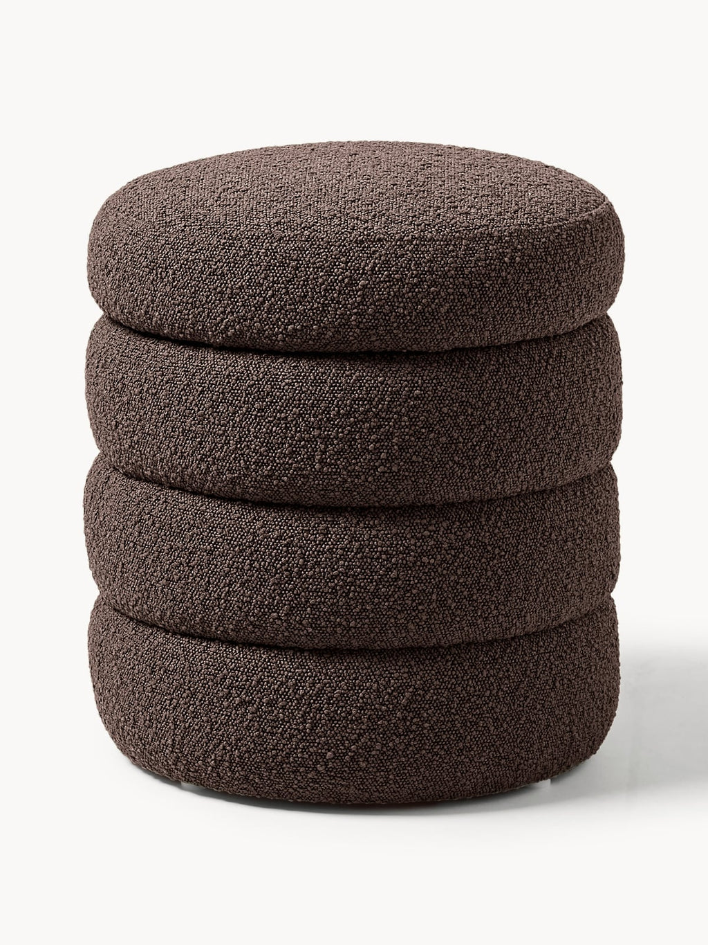Alto Bouclé Upholstered Stool with Storage Space