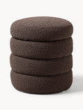 Alto Bouclé Upholstered Stool with Storage Space