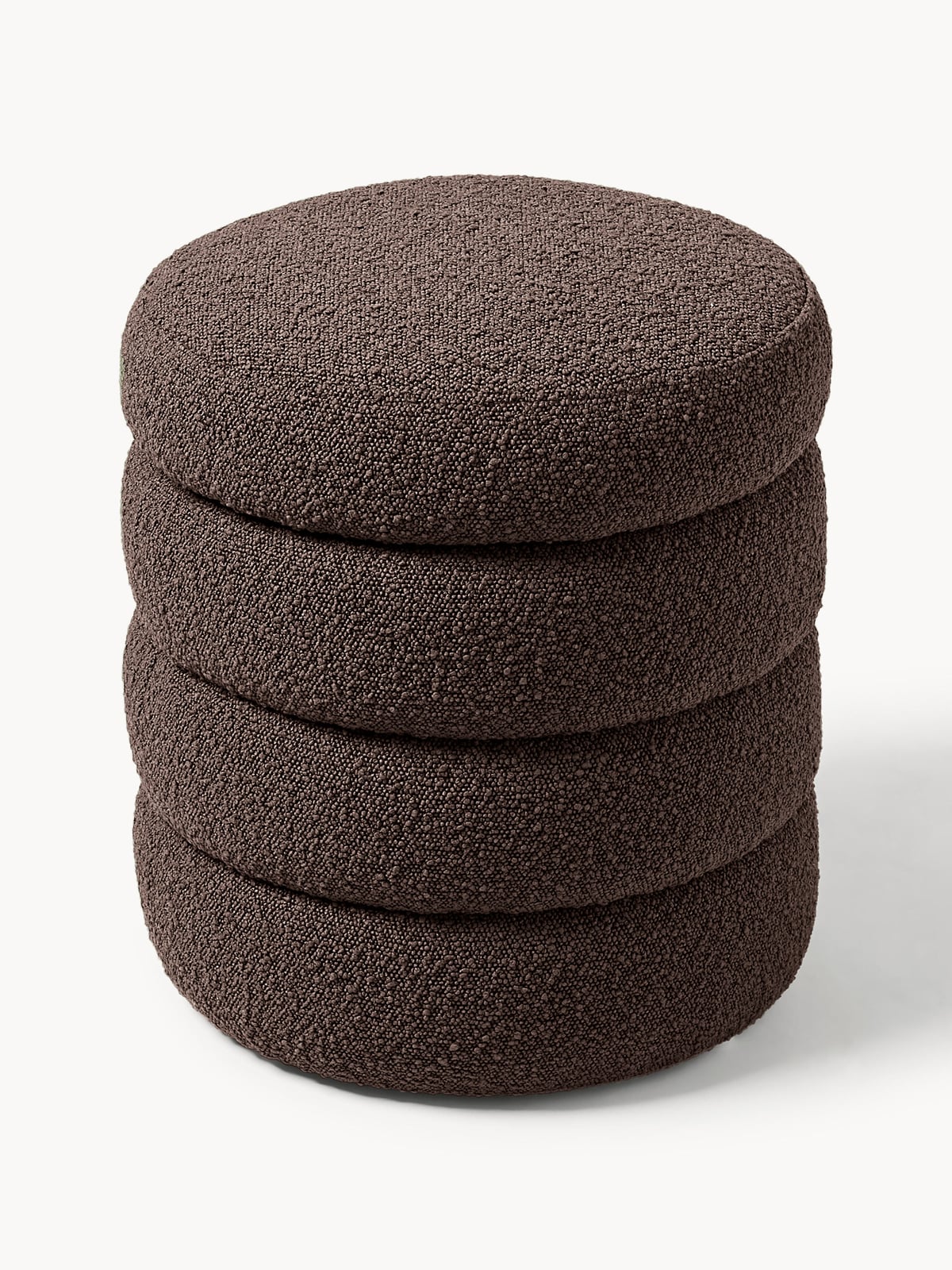 Alto Bouclé Upholstered Stool with Storage Space