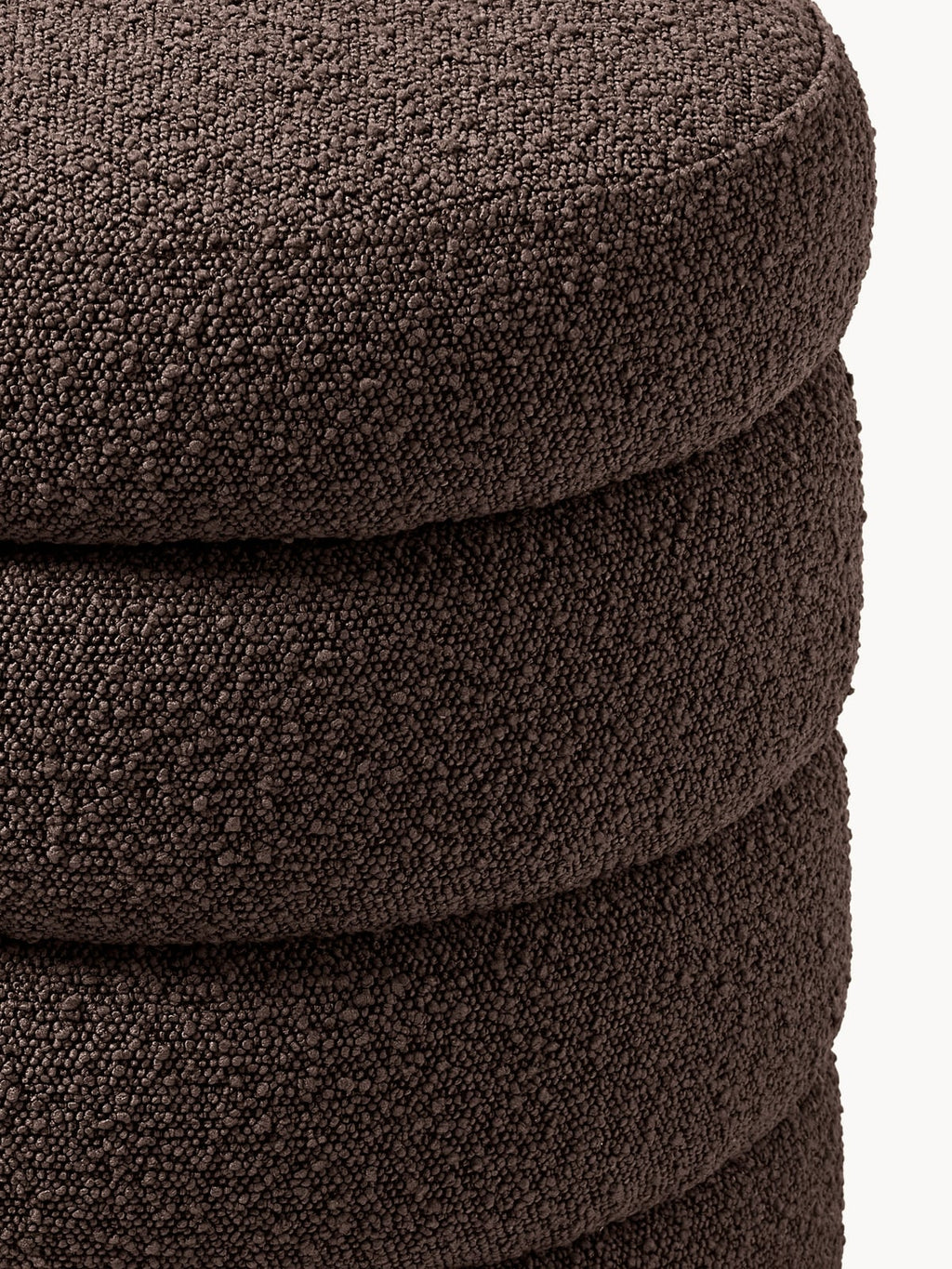 Alto Bouclé Upholstered Stool with Storage Space