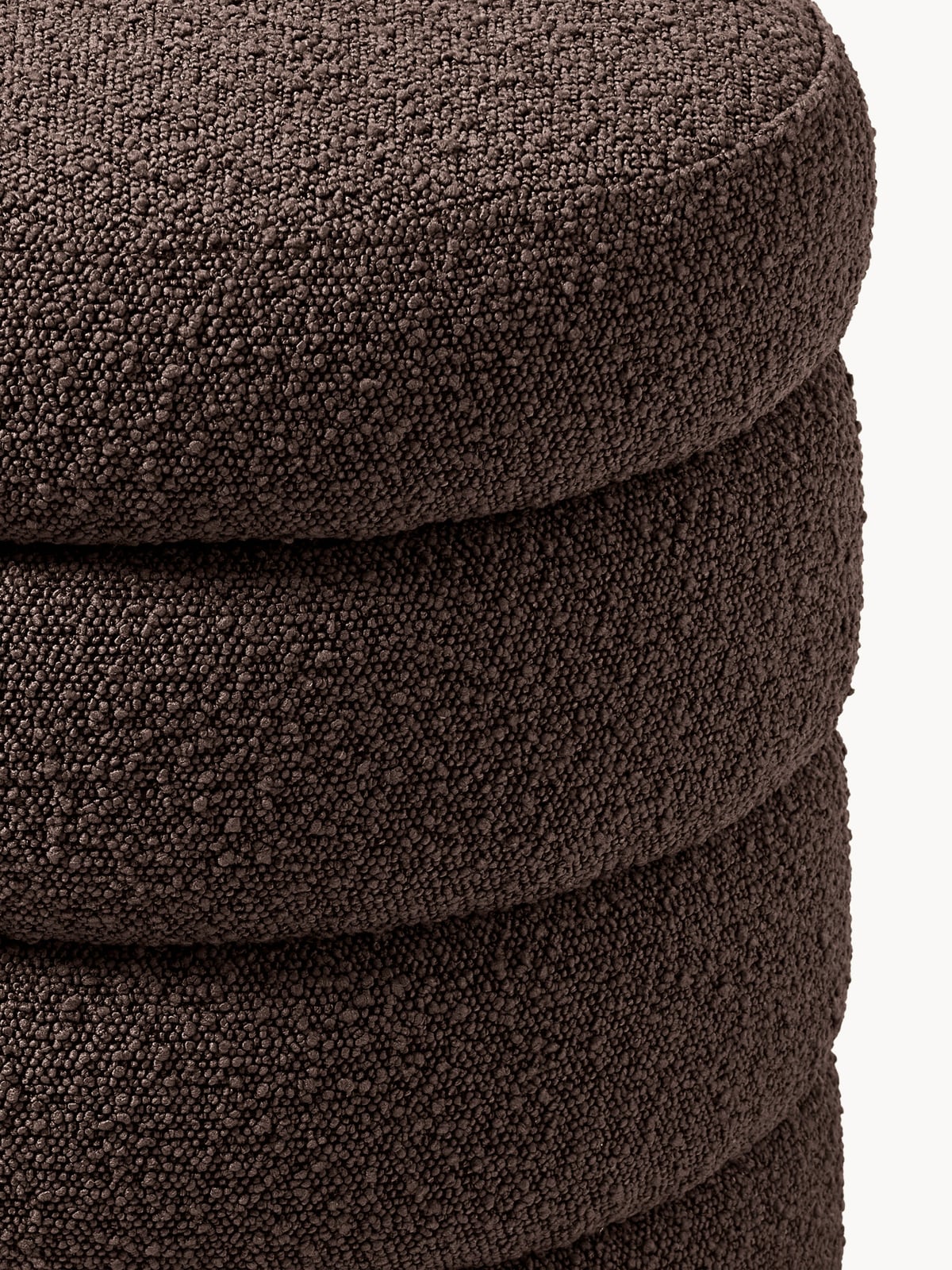 Alto Bouclé Upholstered Stool with Storage Space