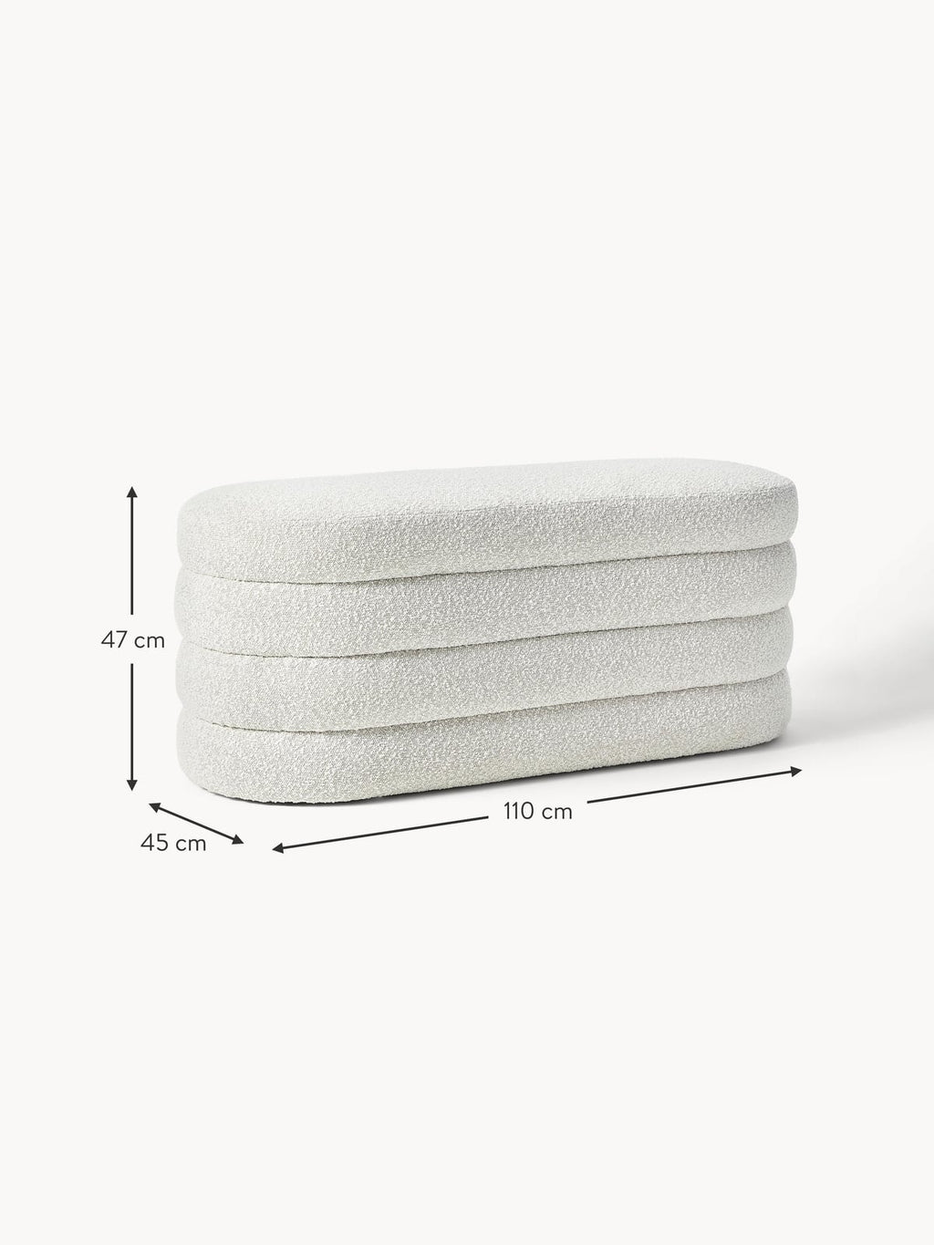 Alto Upholstered Bouclé Bench