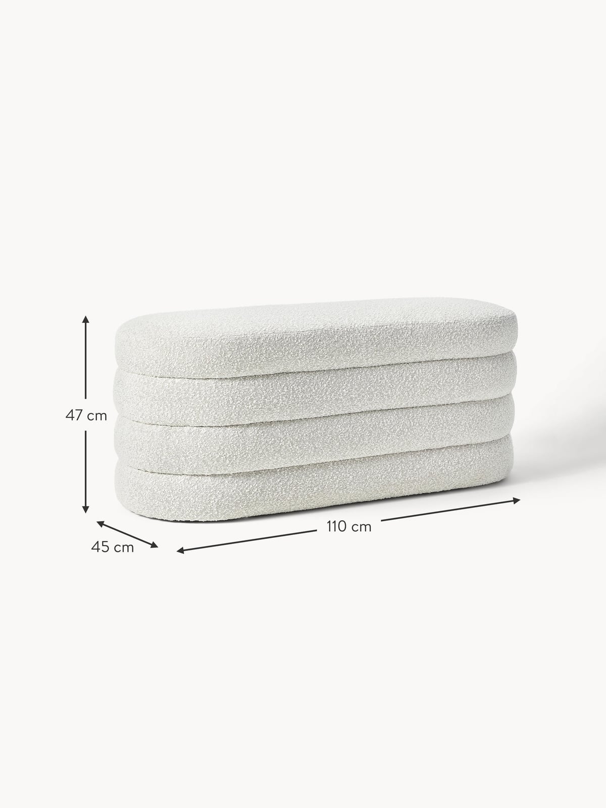 Alto Upholstered Bouclé Bench