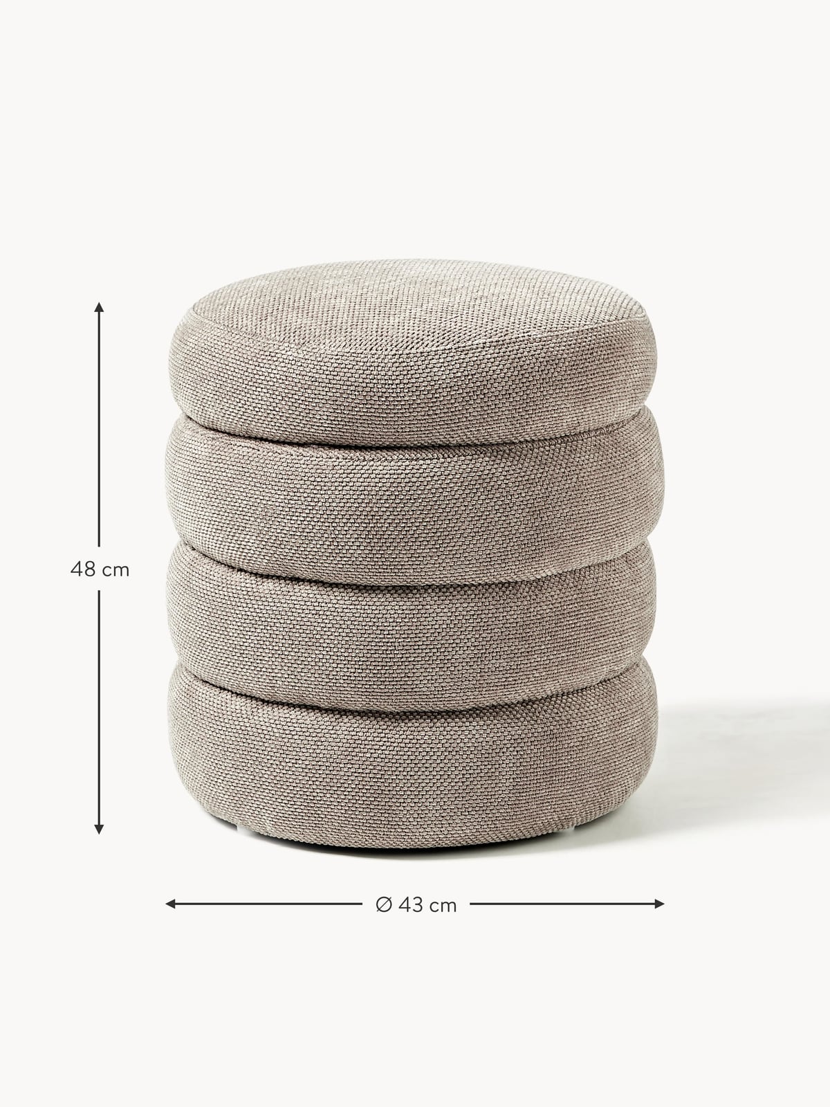 Alto Upholstered Stool with Storage Space