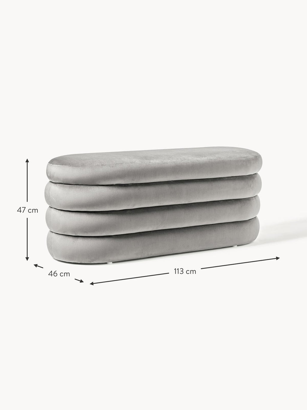 Alto Velvet Upholstered Bench with Storage Space