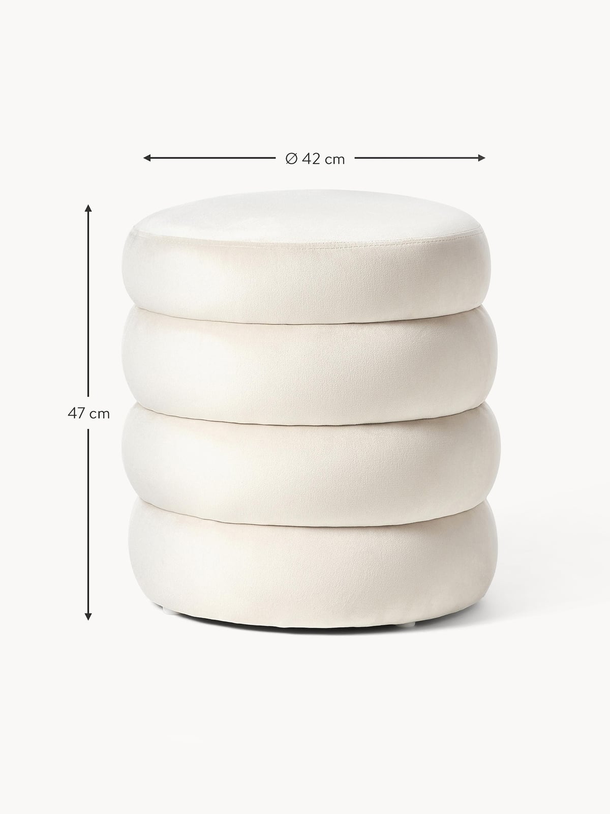 Alto Velvet Upholstered Stool
