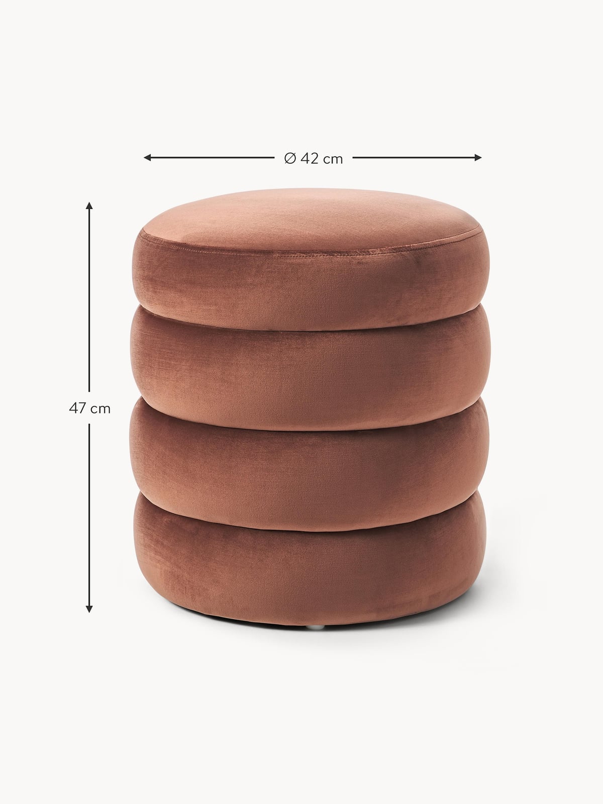 Alto Velvet Upholstered Stool