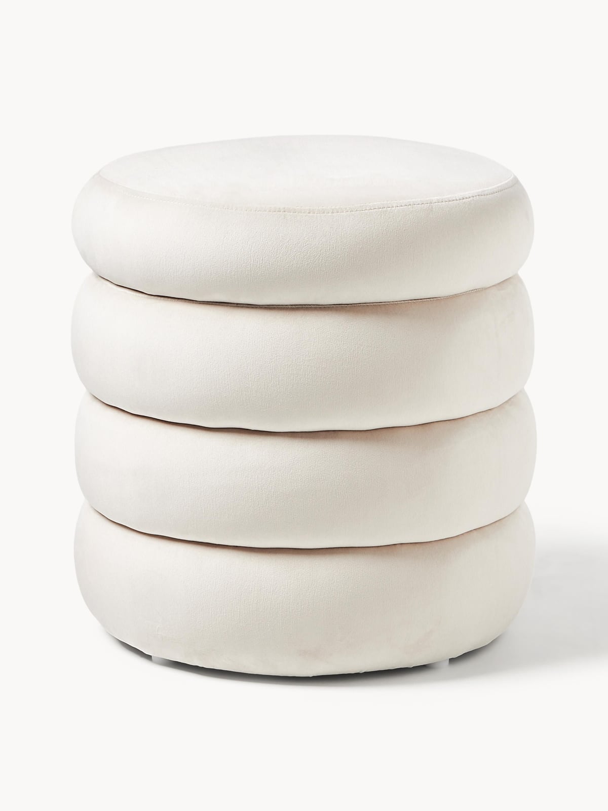Alto Velvet Upholstered Stool with Storage Space