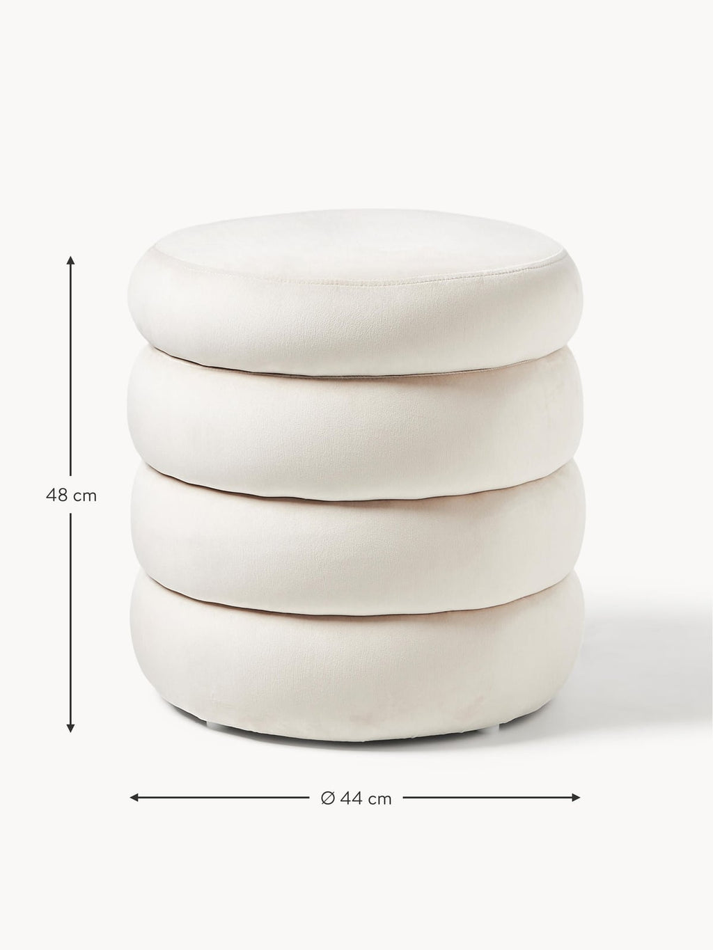 Alto Velvet Upholstered Stool with Storage Space