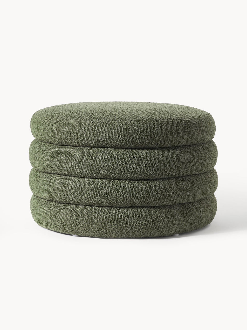 Alto XL Bouclé Upholstered Stool with Storage Space