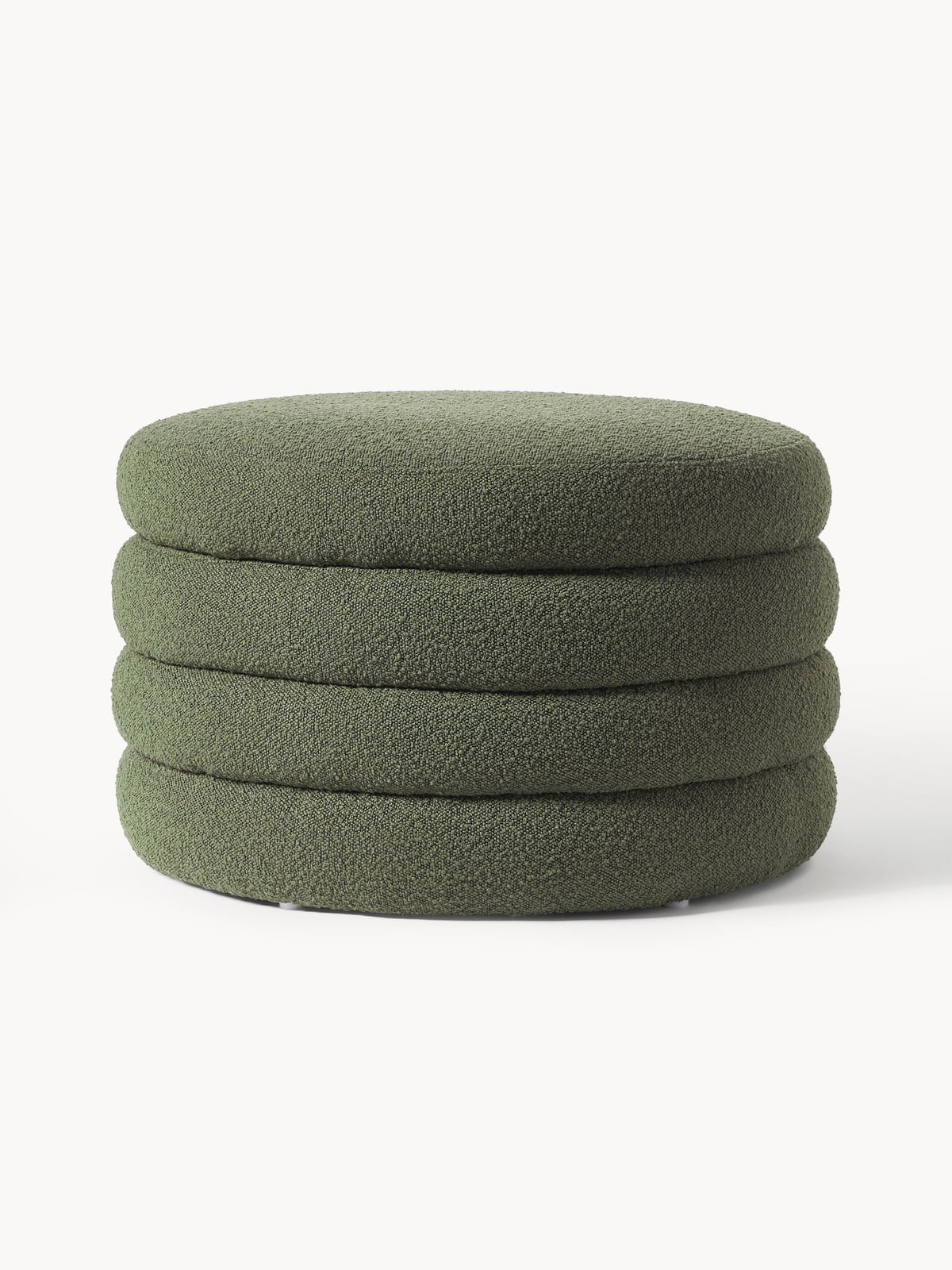 Alto XL Bouclé Upholstered Stool with Storage Space