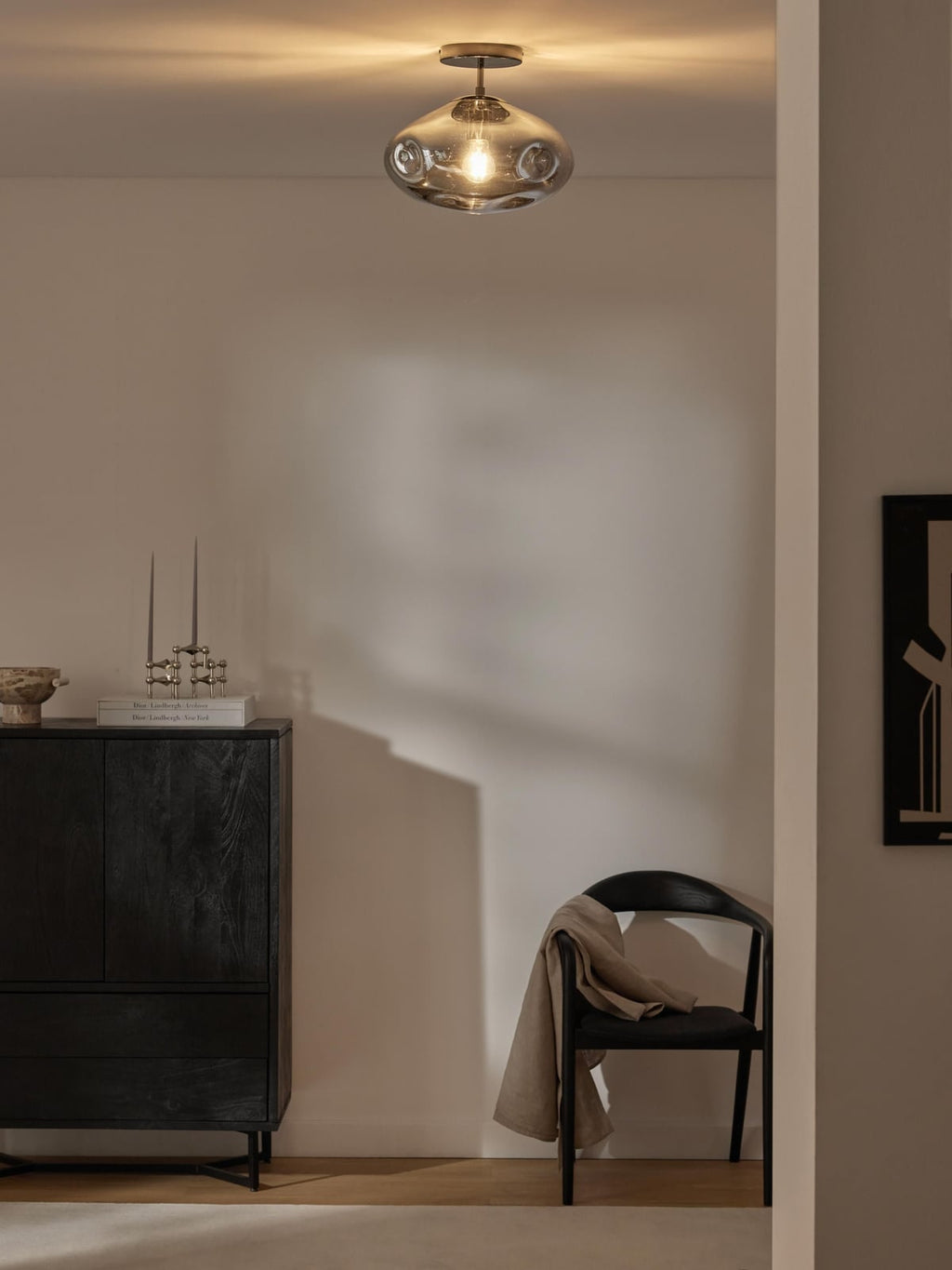 Amora Ceiling Lamp Made of Mirrored Glass