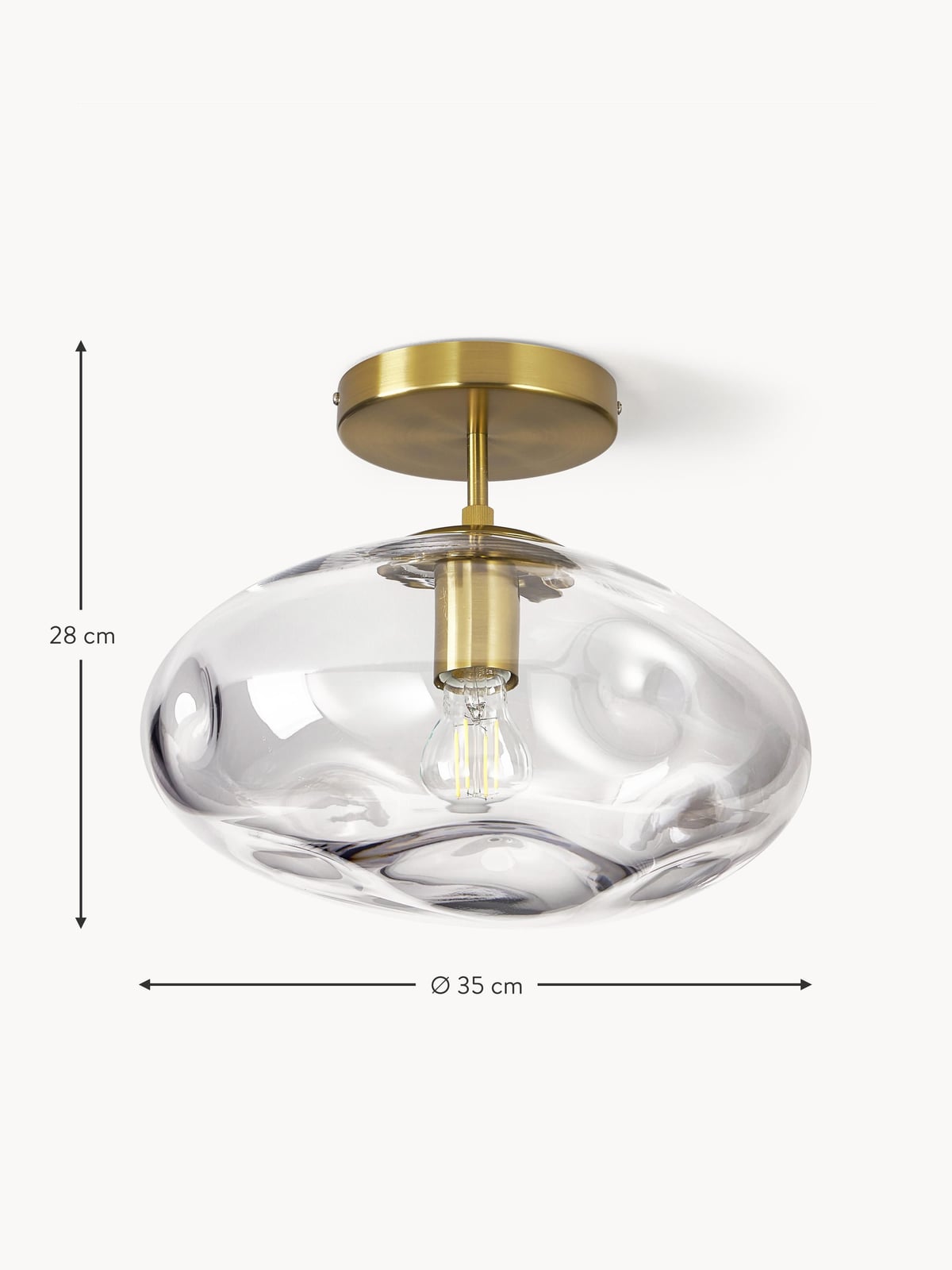 Amora Glass Ceiling Lamp