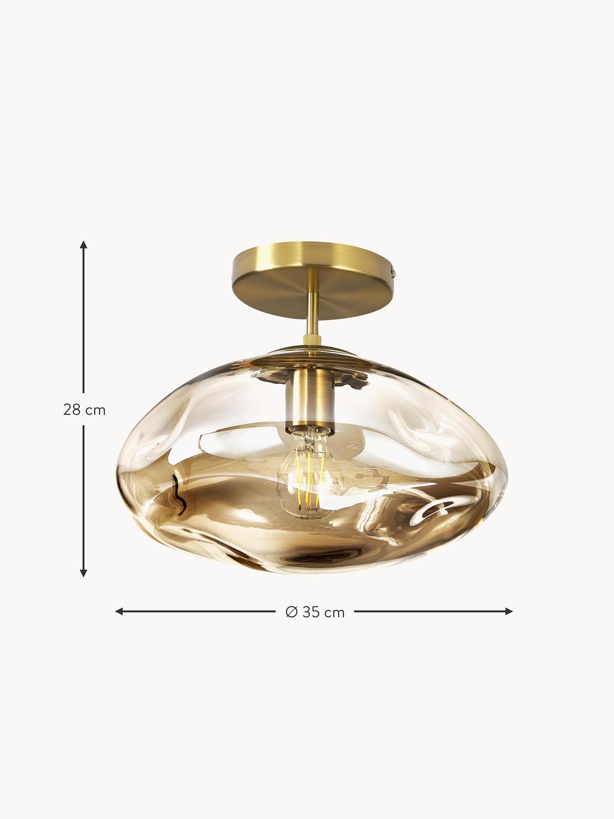Amora Glass Ceiling Lamp