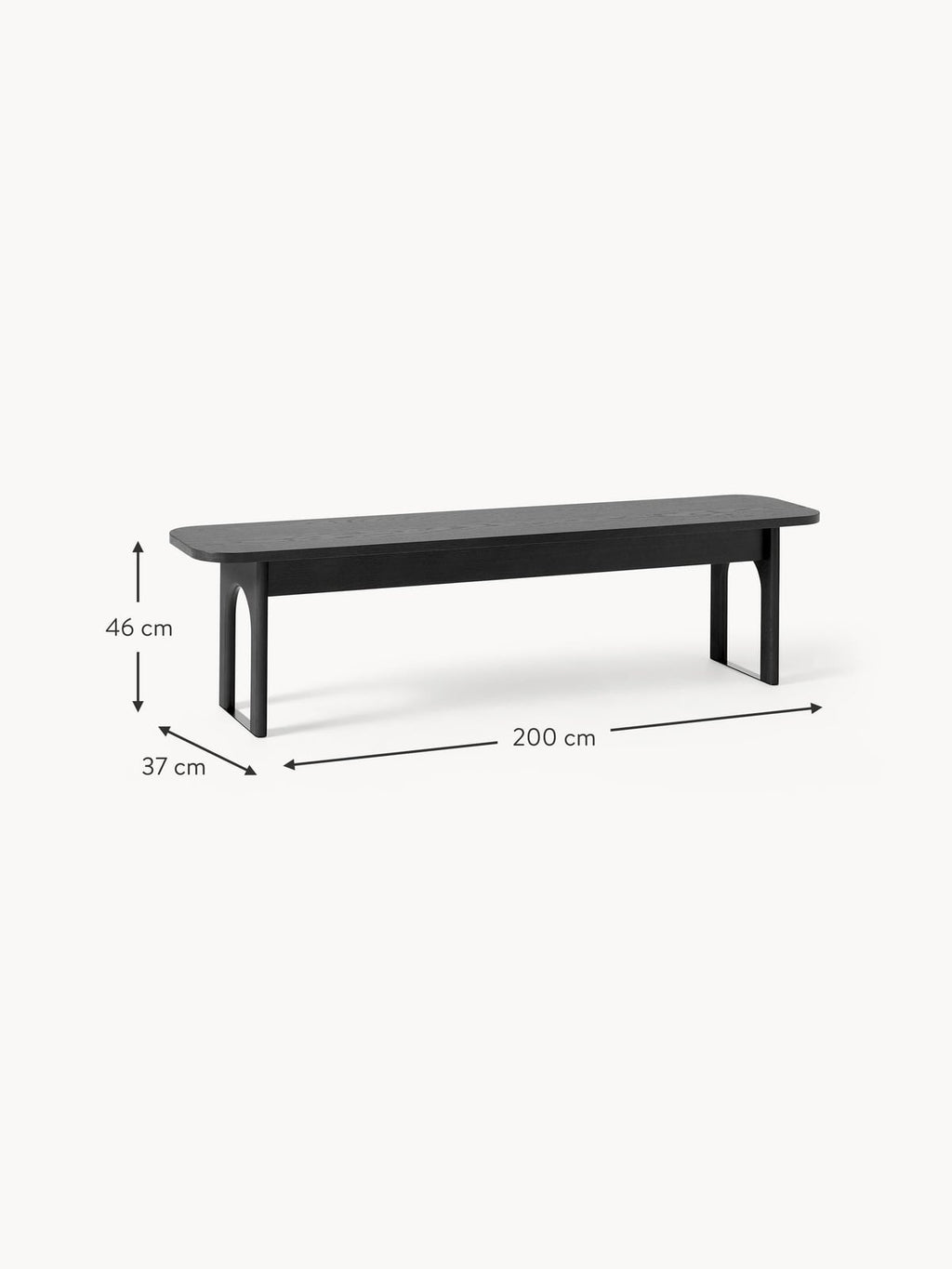 Apollo Wooden Bench, various sizes