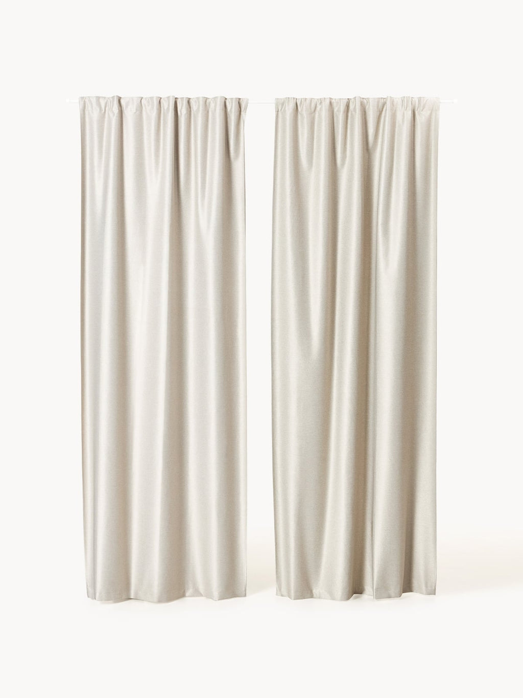 Asher Blackout Multi-Band Curtains, Set of 2, W 140 cm