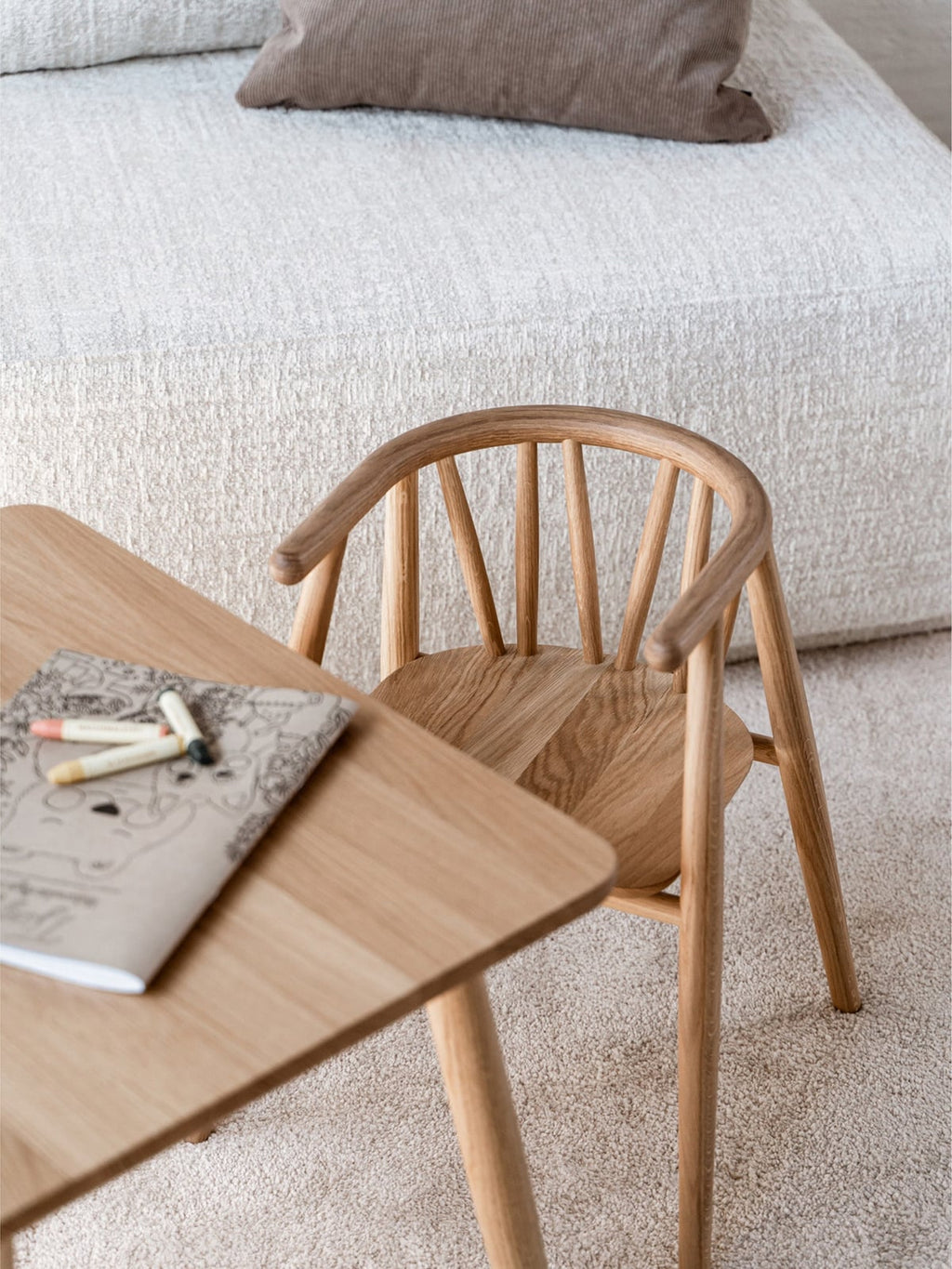 Asta Kids Handmade Oak Wood Table