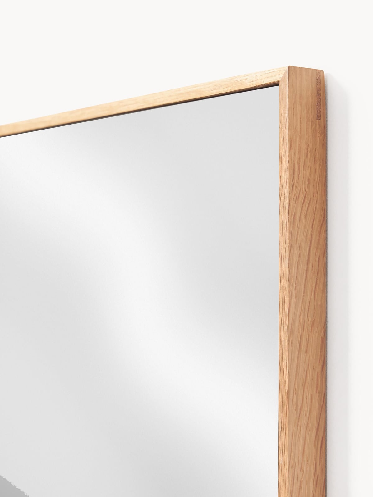Avery Full-Length Wall Mirror with Oak Wood Frame