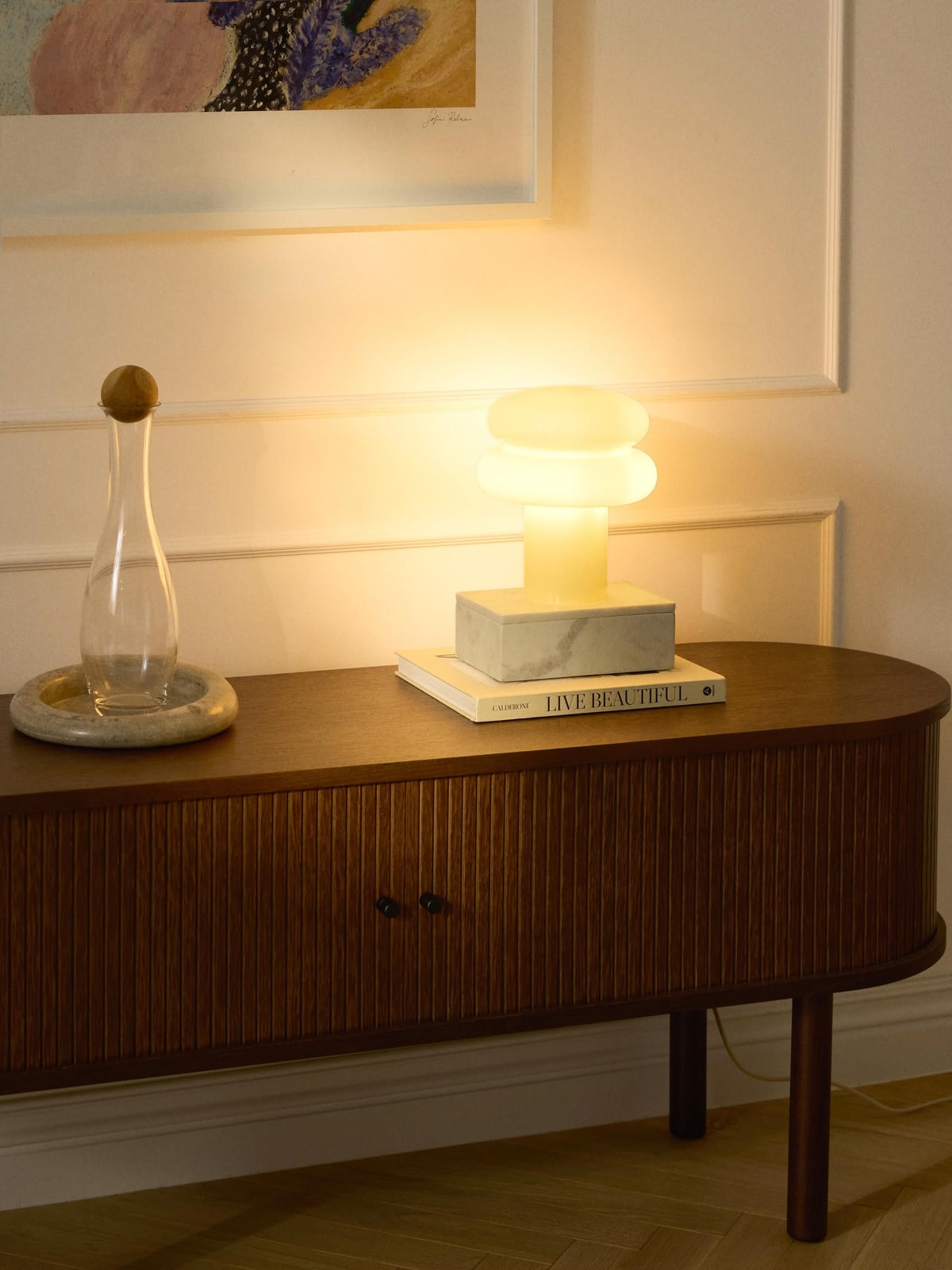 Baya Small Opal Glass Table Lamp