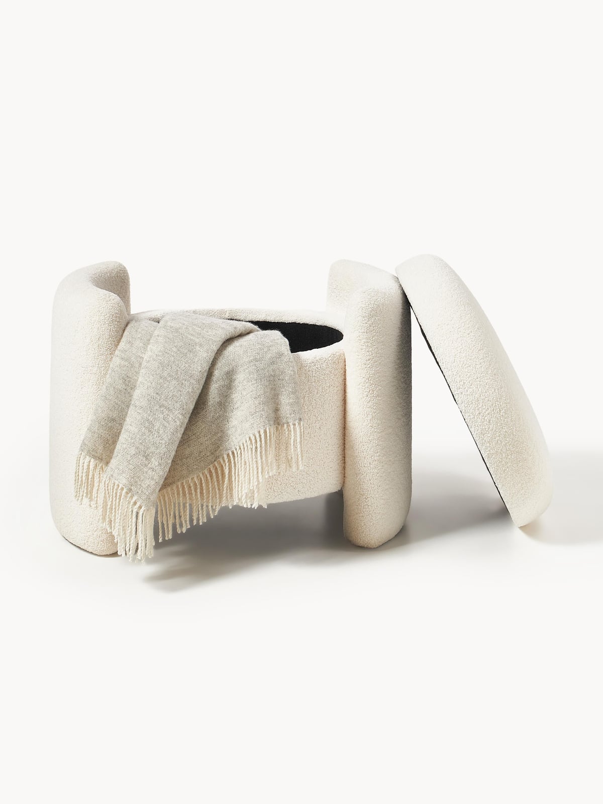 Benji Teddy Upholstered Stool with Storage Space