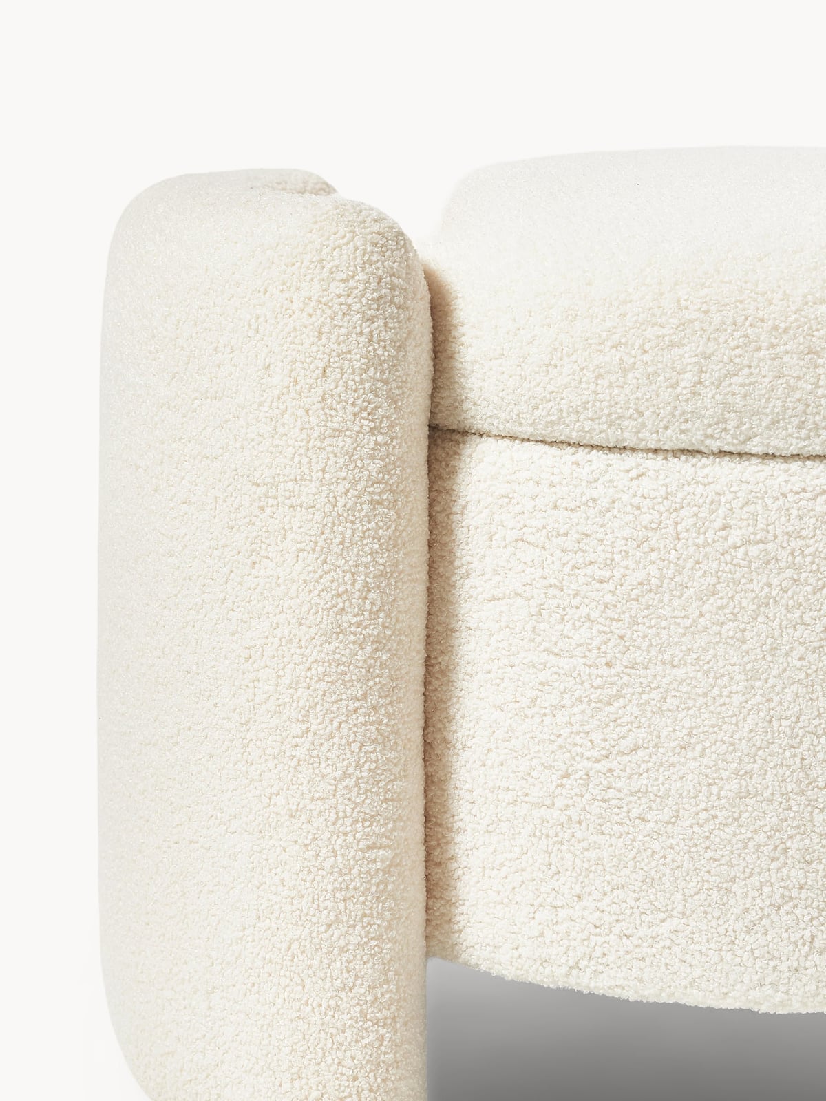 Benji Teddy Upholstered Stool with Storage Space