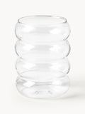 Bubbly Mouth-Blown Borosilicate Tumblers, Set of 4