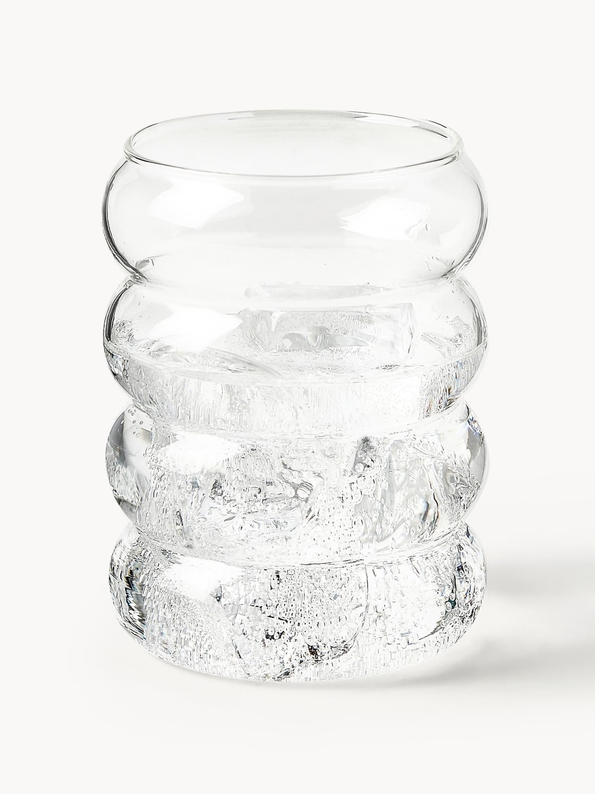 Bubbly Mouth-Blown Borosilicate Tumblers, Set of 4
