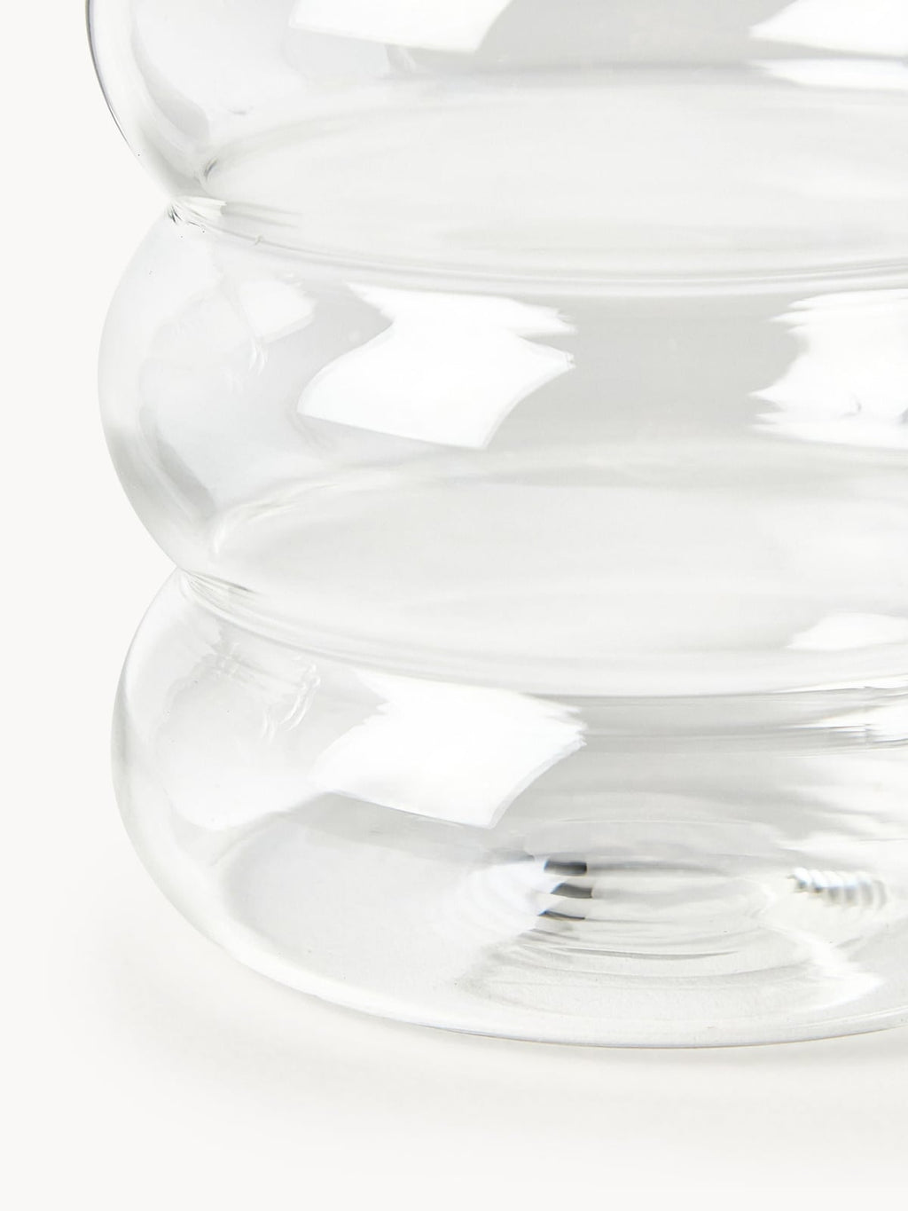 Bubbly Mouth-Blown Borosilicate Tumblers, Set of 4