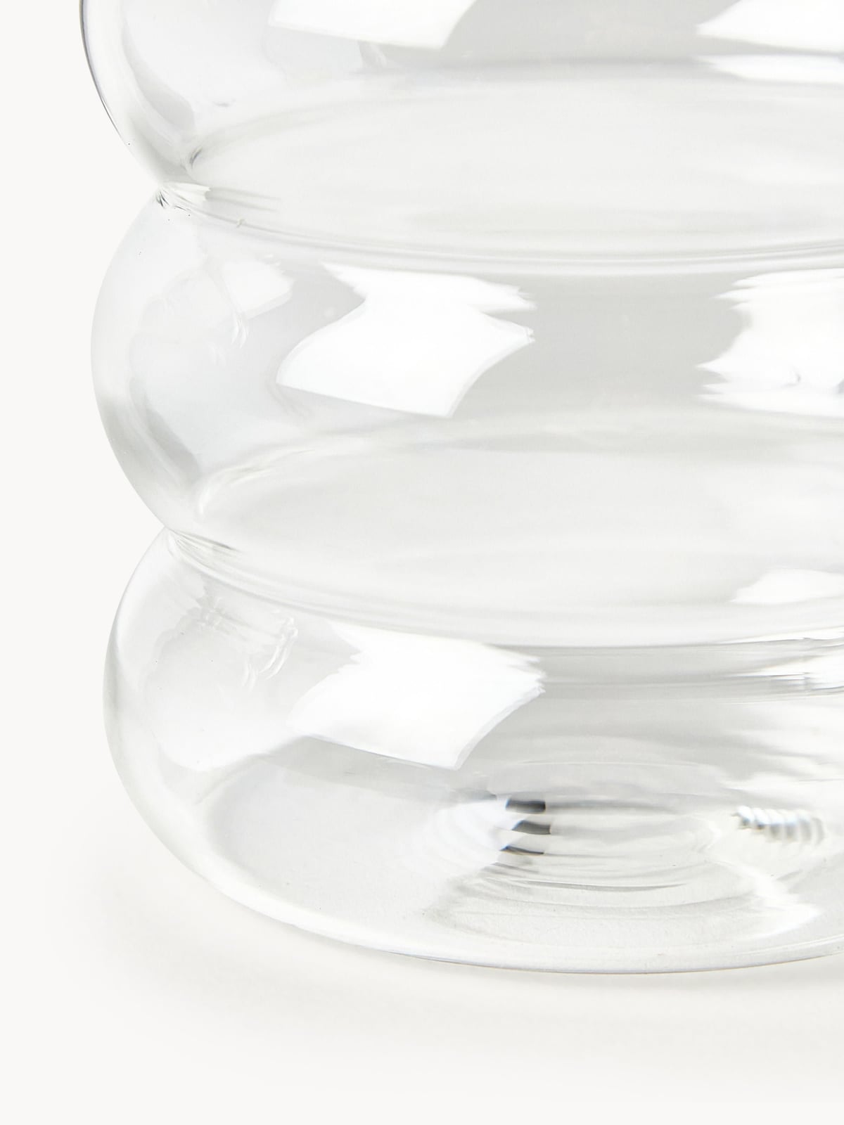 Bubbly Mouth-Blown Borosilicate Tumblers, Set of 4