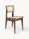 C-Chair Walnut Wood Dining Chair with Viennese Wickerwork