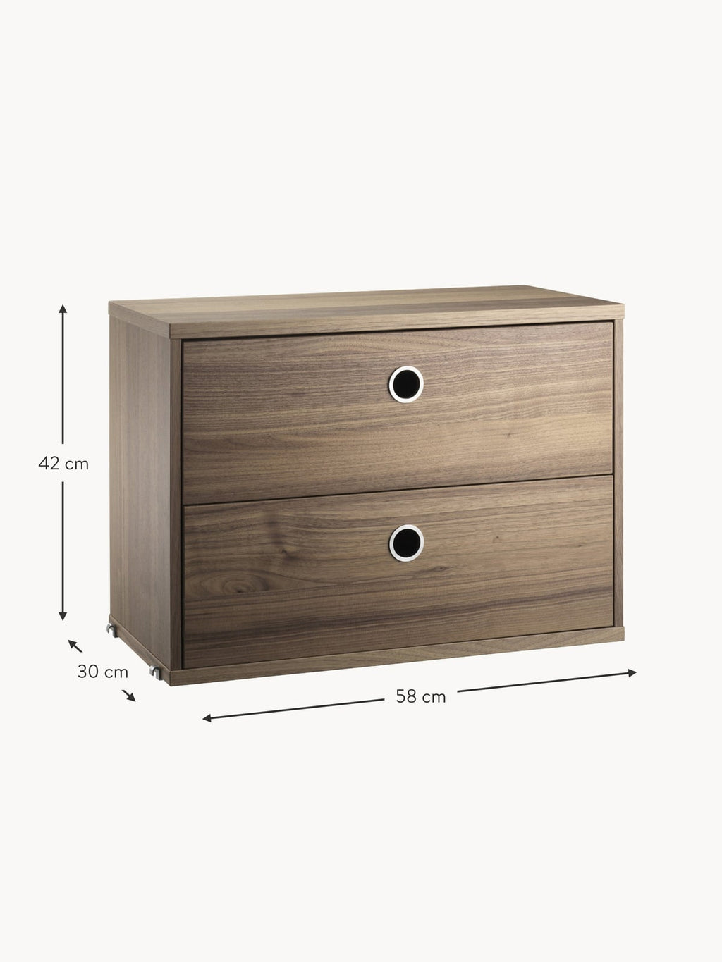 Cabinet String System with Drawers, W 58 x D 30 cm