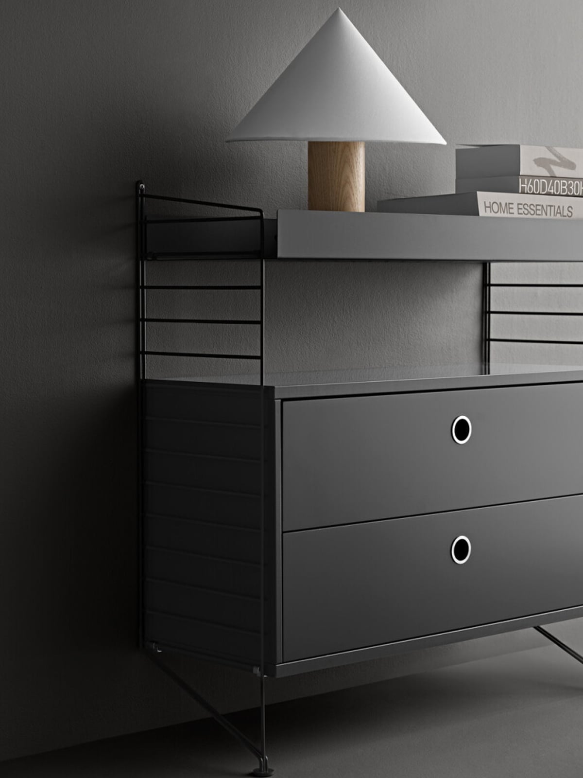 Cabinet String System with Drawers, W 58 x D 30 cm