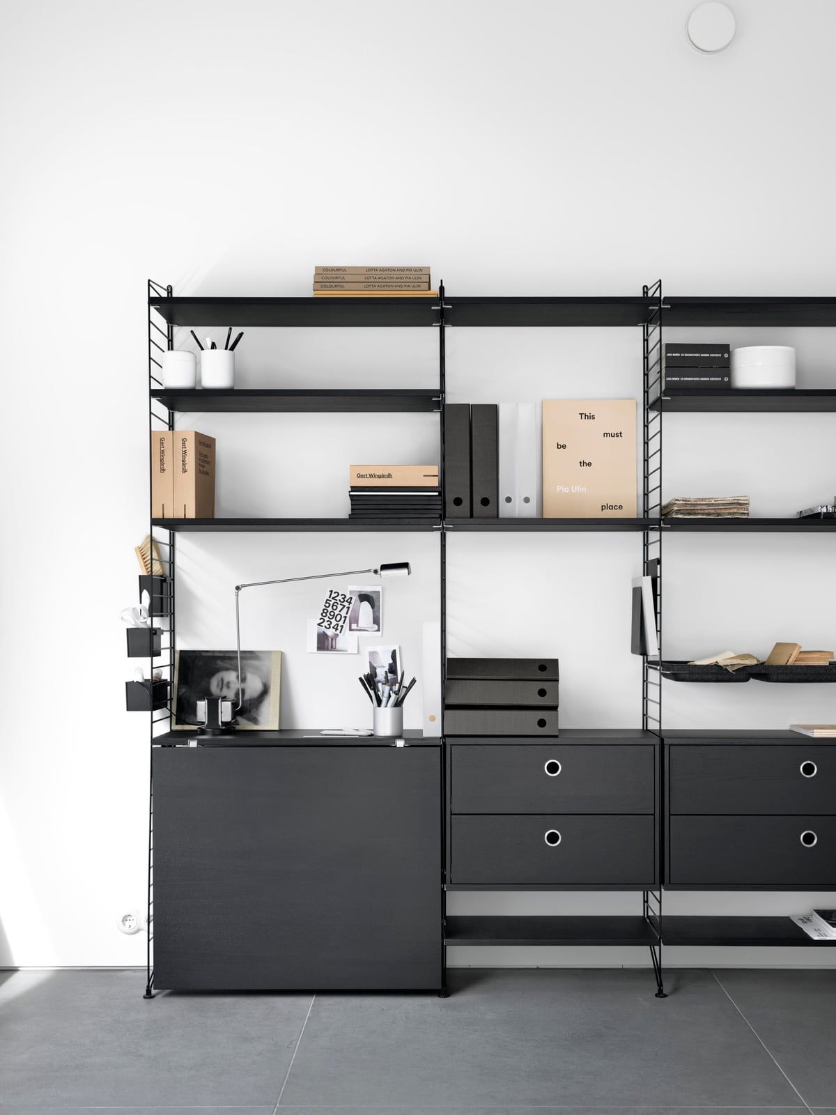 Cabinet String System with Drawers, W 58 x D 30 cm
