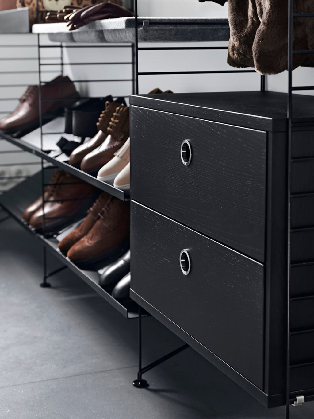 Cabinet String System with Drawers, W 58 x D 30 cm