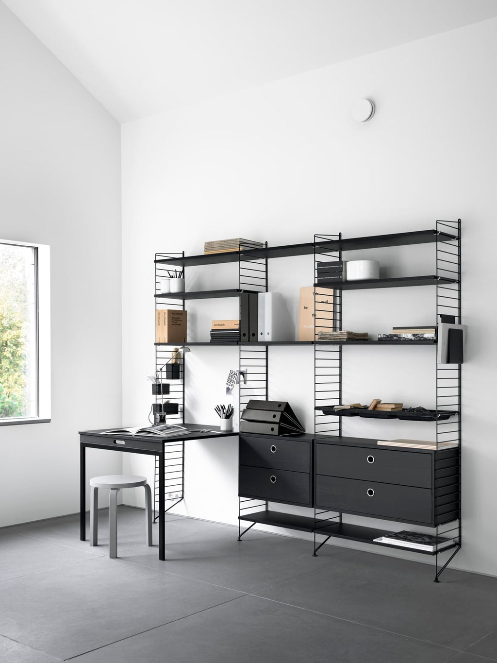 Cabinet String System with Drawers, W 78 x D 30 cm