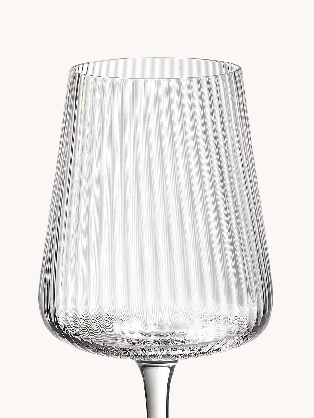 Cami Handmade White Wine Glasses with Embossed Pattern, Set of 4