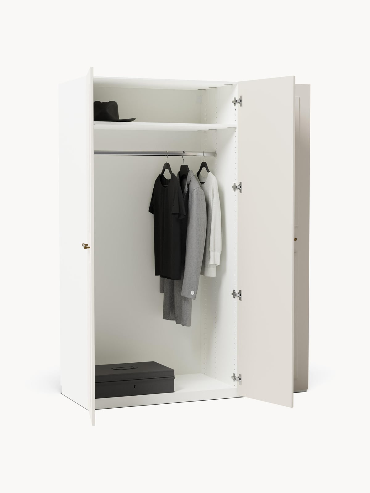 Charlotte Modular Hinged Door Wardrobe, 150 cm Wide, in various sizes