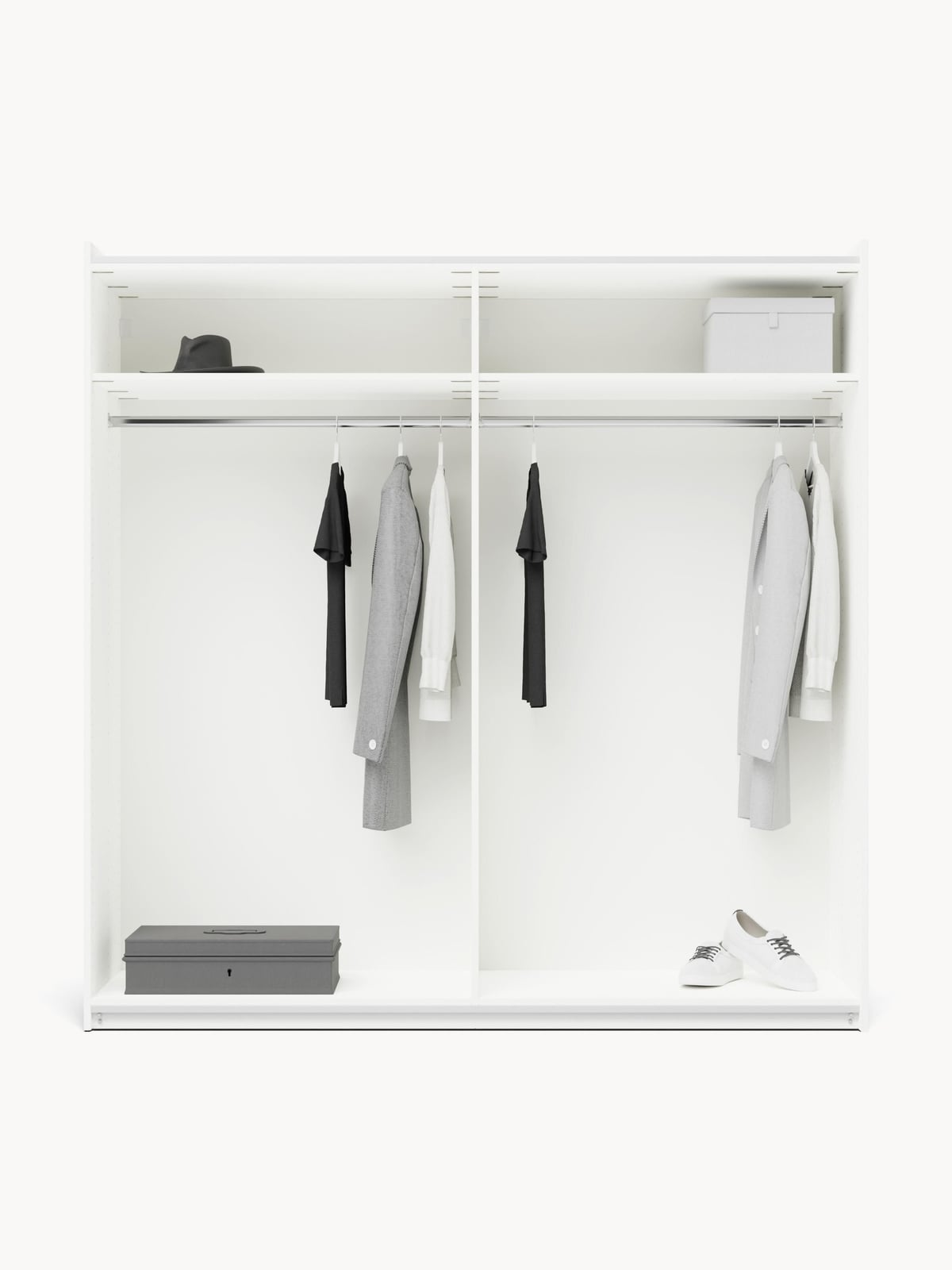 Charlotte Modular Sliding Door Wardrobe, 200 cm Wide, in various sizes