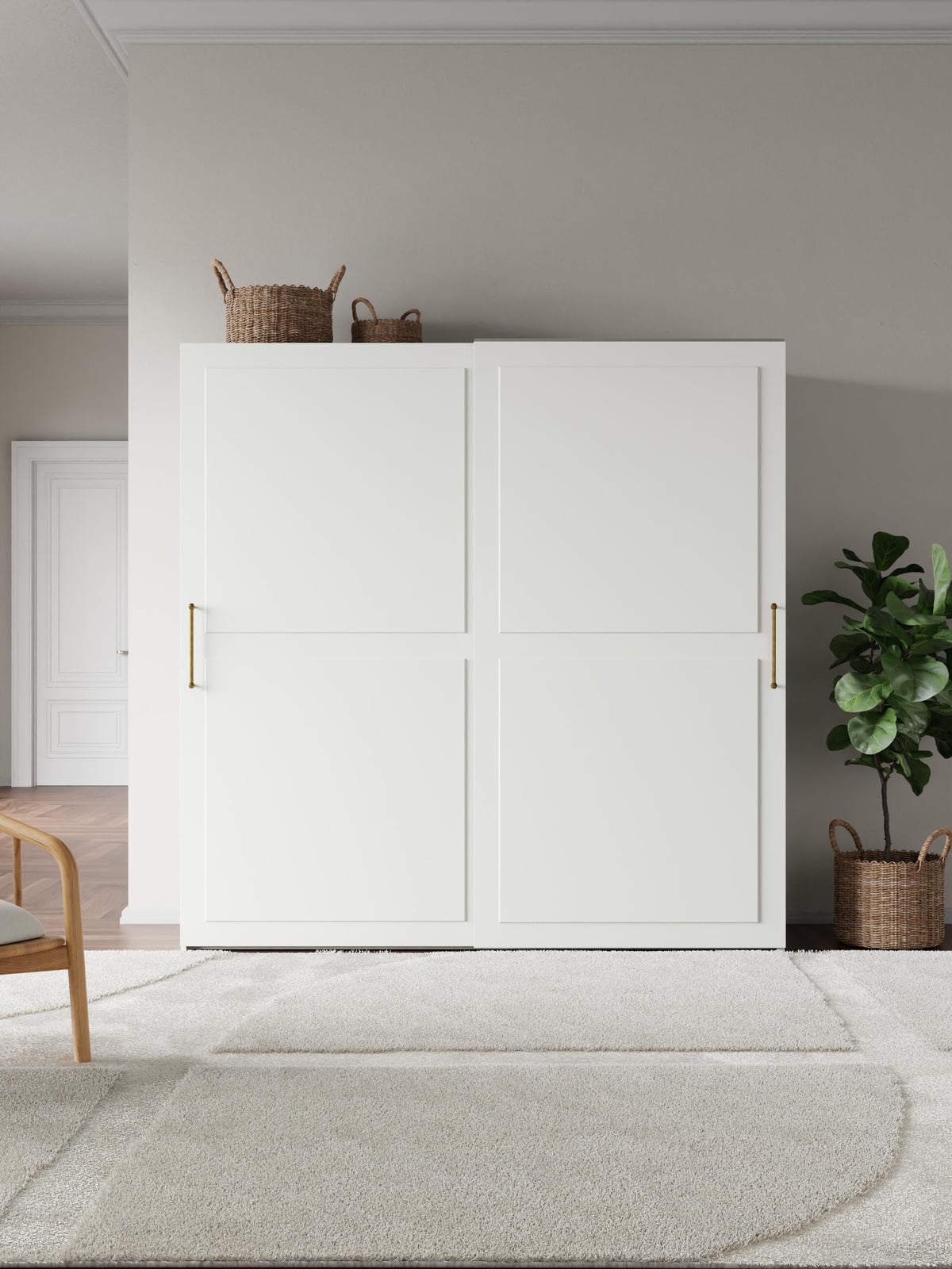 Charlotte Modular Sliding Door Wardrobe, 200 cm Wide, in various sizes