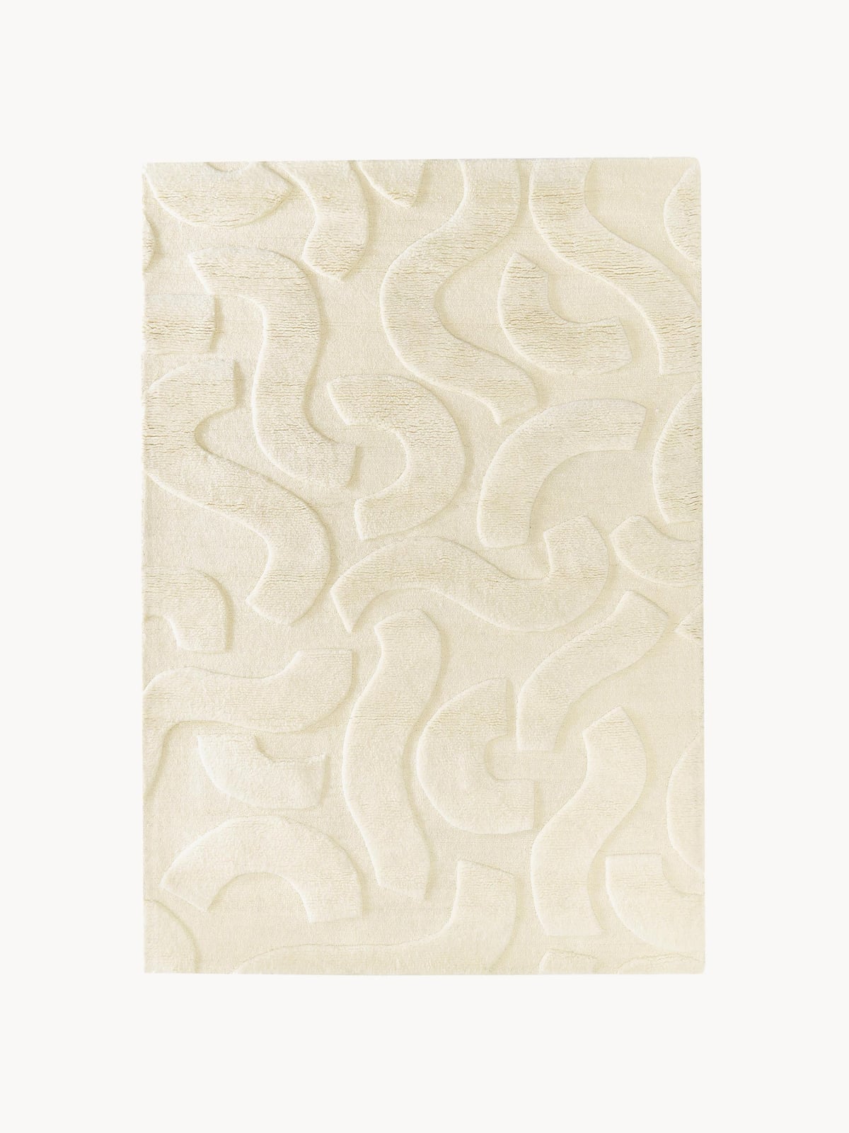 Clio High-Low Wool Rug, Hand-Woven