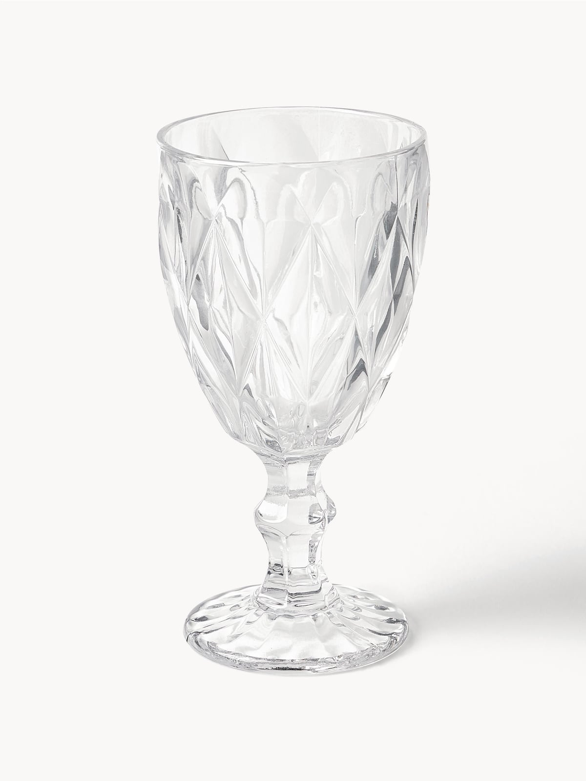 Colorado Wine Glasses with Embossed Pattern, Set of 4
