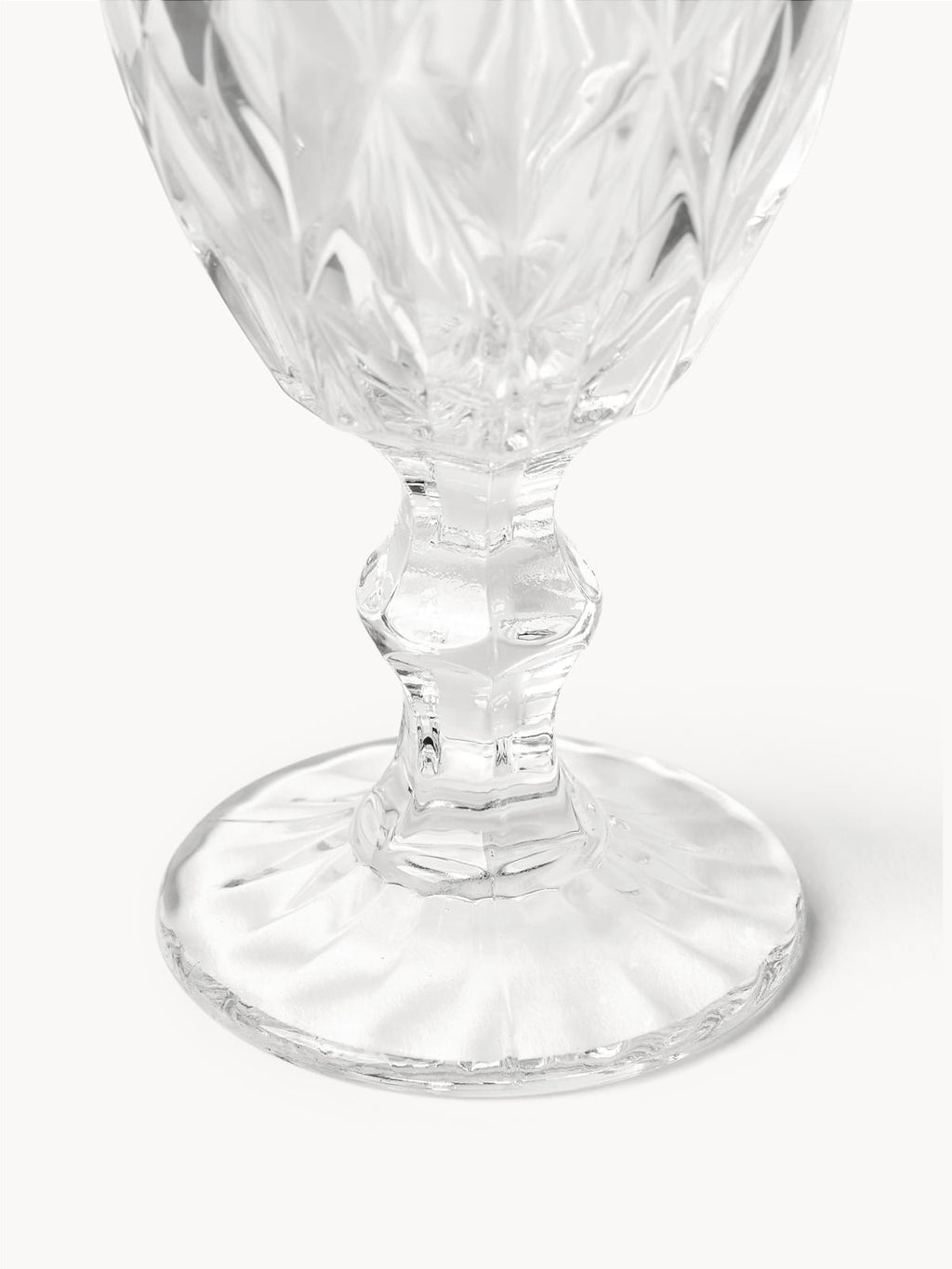 Colorado Wine Glasses with Embossed Pattern, Set of 4