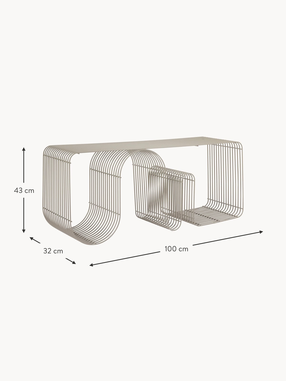 Curva Metal Bench
