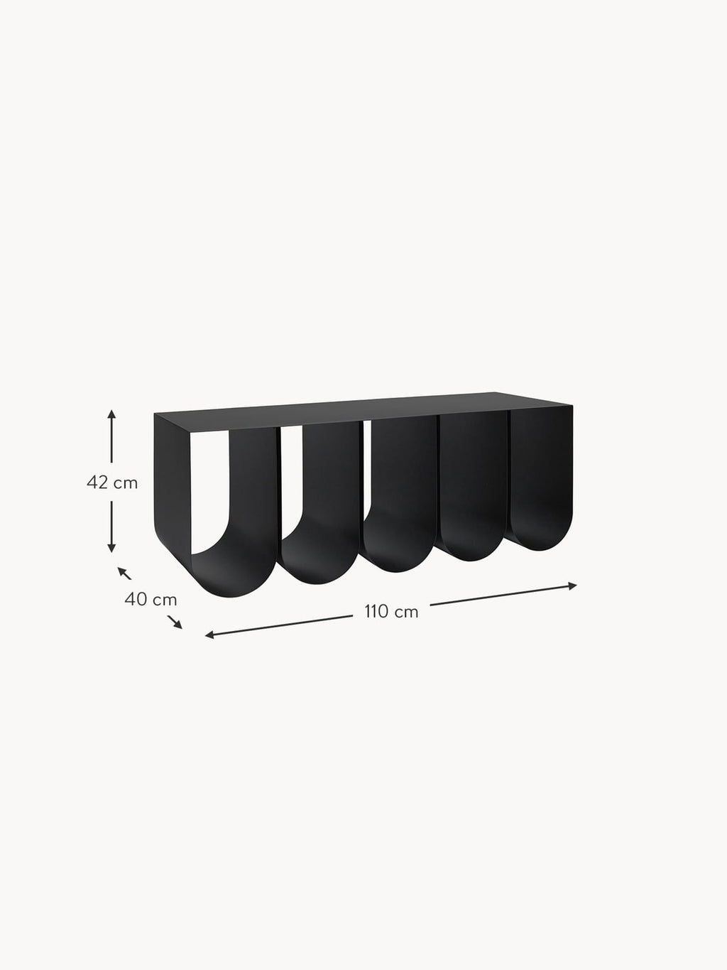 Curved Metal Bench